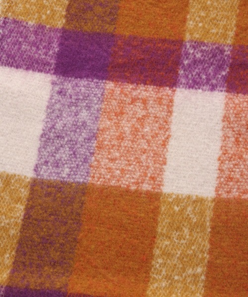 LEPSIM(レプシィム)の「太フリンジ柄ストール 978909(ストール/ショール・レディース・ブラウン/ブルー/オレンジ/ベージュ/カーキ・ONE SIZE)」の18枚目の写真