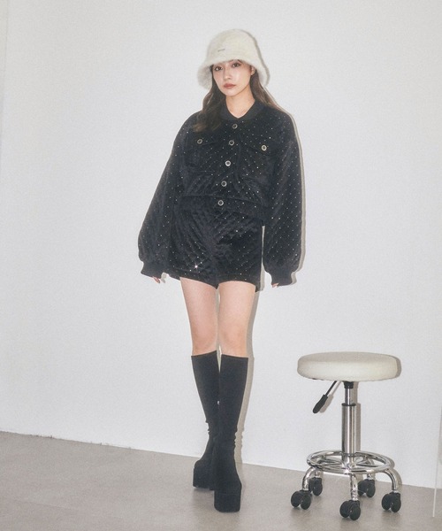 ANDGEEBEE(アンジービー)の「キルティングショーパン(その他パンツ・レディース・ブラック・FREE)」の4枚目の写真