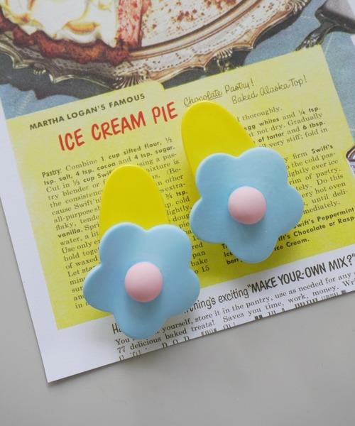 hymy（ヒュミュ）の「【 hymy-ヒュミュ- 】 キッズ バイカラー フラワー ヘアクリップ ( 2個セット ) #_（ヘアピン・キッズ・A/B/C/D/E・FREE）」の8枚目の写真