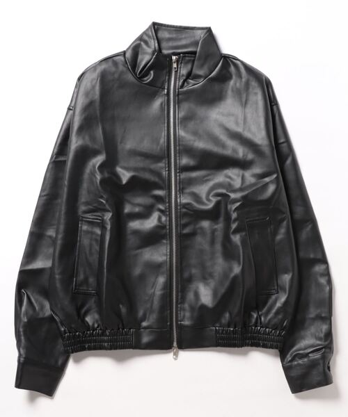 aimoha(アイモハ)の「aimoha men STAND NECK PU BLOUSON スタンドネックブルゾン(ブルゾン・メンズ・オフホワイト/ブラック・MEDIUM/X-LARGE/XX-LARGE/LARGE)」の5枚目の写真