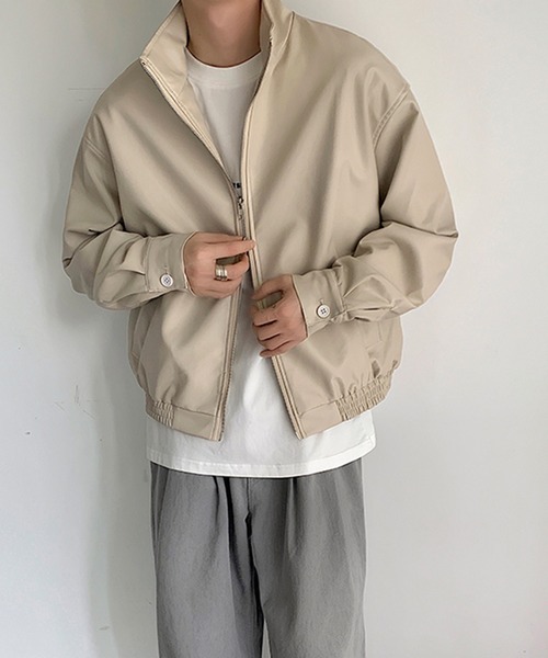 aimoha(アイモハ)の「aimoha men STAND NECK PU BLOUSON スタンドネックブルゾン(ブルゾン・メンズ・オフホワイト/ブラック・MEDIUM/X-LARGE/XX-LARGE/LARGE)」の20枚目の写真