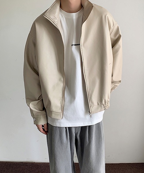 aimoha(アイモハ)の「aimoha men STAND NECK PU BLOUSON スタンドネックブルゾン(ブルゾン・メンズ・オフホワイト/ブラック・MEDIUM/X-LARGE/XX-LARGE/LARGE)」の19枚目の写真