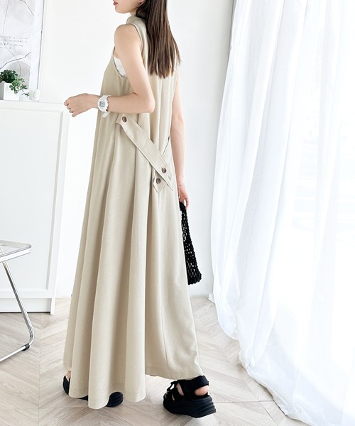 セール】大人カジュアルの上級スタイル。ハーフジップバックベルト