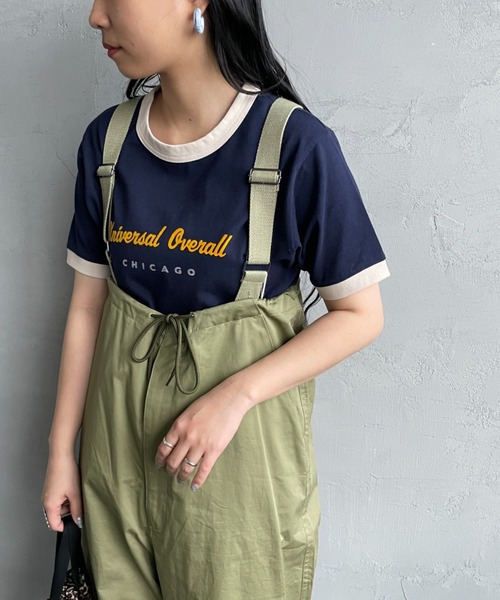 h*e様 紅しょうが　UNIVERSAL OVERALL Tシャツ　リンガー 紅しょうが UNIVERSAL OVERALL Tシャツ リンガー - メルカリ