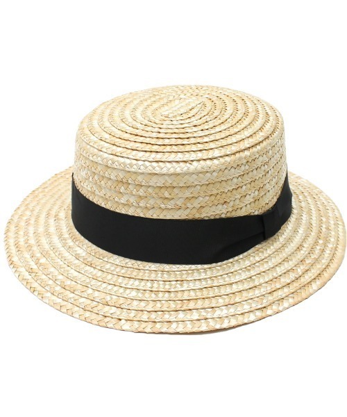 polka polka（ポルカポルカ）の「polka polka / ポルカポルカ ナチュラル ボーターハット 434 27612 SDI / DC（ハット・レディース・ナチュラル/ブラック・FREE）」の3枚目の写真