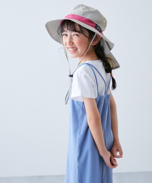 UVカット 親子で使える 日よけ付き 撥水 フェスハット（ハット