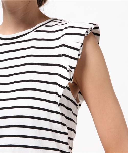 DISCOAT(ディスコート)の「【Discoat】USAコットン折り紙タックノースリ(Tシャツ/カットソー・レディース・キャメル/その他19/グレー/ダークブルー・MEDIUM/LARGE)」の10枚目の写真