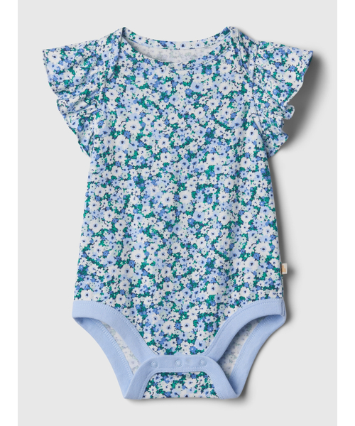 GAP（ギャップ）の「Babygap ブラナン フェイバリット ラッフルフリルボディスーツ (ベビー)（ロンパース・キッズ・その他/ライトブルー/ホワイト系その他/ホワイト/イエロー/マルチ/イエロー系その他2/ホワイト系その他2/ピンク/ブルー・0-3M/3-6M/6-12M/12-18M/18-24M）」の4枚目の写真