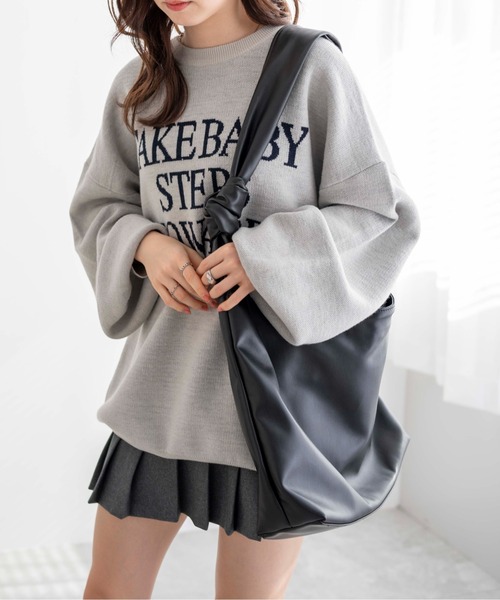 WEGO（ウィゴー）の「WEGO/結び目バッグ（トートバッグ・レディース・ブラック/シルバー・FREE）」の11枚目の写真