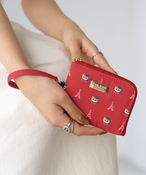 PAUL & JOE ACCESSOIRES(ポールアンドジョーアクセソワ)の「PAUL & JOE ACCESSOIRES (ポール&ジョーアクセソワ)リールコード付きパスコインケース ヌネットインパリス PJA-W1001(パスケース・レディース・レッド/ブルー・FREE)」の2枚目の写真