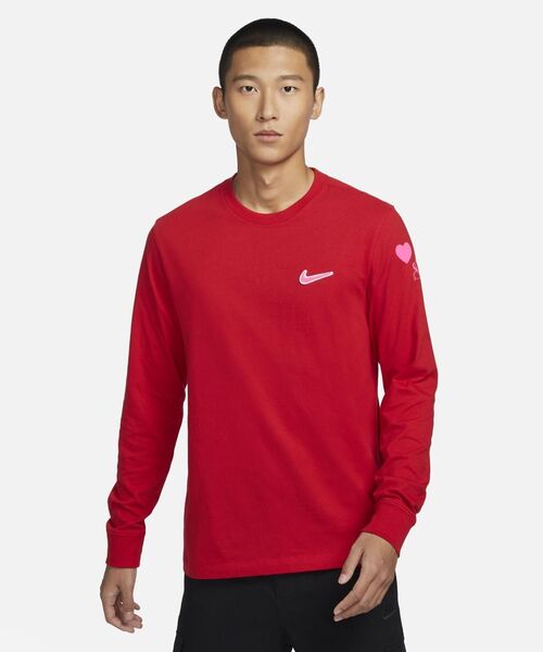 NIKE（ナイキ）の「ナイキ スポーツウェア ロングスリーブ Tシャツ / Nike Sportswear Long-Sleeve T-Shirt ＜S-2XL 展開＞（Tシャツ/カットソー・メンズ・レッド/ホワイト/ピンク・2XL/L/M/S/XL）」の11枚目の写真