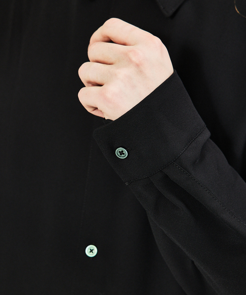 AH ABAHOUSE（エーエイチアバハウス）の「【AH ABAHOUSE】ジョーゼット ドルマンスリーブ シャツ（シャツ/ブラウス・メンズ・ホワイト/ブラック/ダークグリーン/チャコールグレー・フリー）」の10枚目の写真