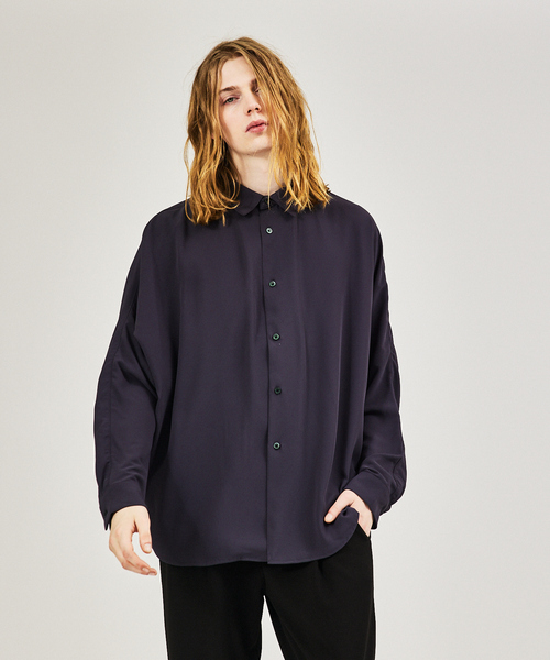 AH ABAHOUSE（エーエイチアバハウス）の「【AH ABAHOUSE】ジョーゼット ドルマンスリーブ シャツ（シャツ/ブラウス・メンズ・ホワイト/ブラック/ダークグリーン/チャコールグレー・フリー）」の19枚目の写真