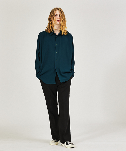 AH ABAHOUSE（エーエイチアバハウス）の「【AH ABAHOUSE】ジョーゼット ドルマンスリーブ シャツ（シャツ/ブラウス・メンズ・ホワイト/ブラック/ダークグリーン/チャコールグレー・フリー）」の21枚目の写真