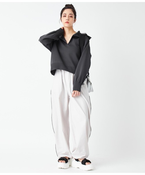 ANAP(アナップ)の「スキッパーデザインスポンジニットトップス(ニット/セーター・レディース・ライトブルー/ホワイト×ブラック/スミクロ・FREE)」の19枚目の写真