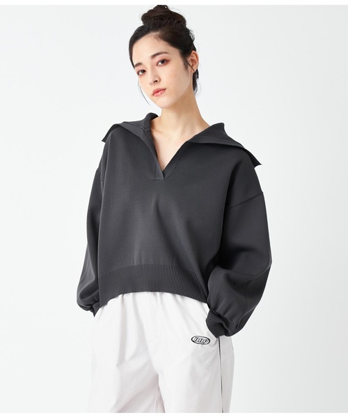 ANAP(アナップ)の「スキッパーデザインスポンジニットトップス(ニット/セーター・レディース・ライトブルー/ホワイト×ブラック/スミクロ・FREE)」の18枚目の写真