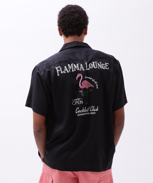 AVIREX(アヴィレックス)の「《直営店限定》BOWLING SHIRT MIAMI / ボーリング シャツ マイアミ / AVIREX / アヴィレックス(シャツ/ブラウス・メンズ・ピンク/セージグリーン/ブラック・X-LARGE/LARGE/MEDIUM/XX-LARGE)」の2枚目の写真