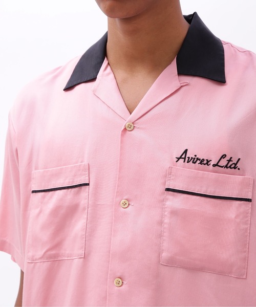 AVIREX(アヴィレックス)の「《直営店限定》BOWLING SHIRT MIAMI / ボーリング シャツ マイアミ / AVIREX / アヴィレックス(シャツ/ブラウス・メンズ・ピンク/セージグリーン/ブラック・X-LARGE/LARGE/MEDIUM/XX-LARGE)」の10枚目の写真