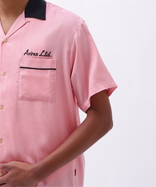 AVIREX(アヴィレックス)の「《直営店限定》BOWLING SHIRT MIAMI / ボーリング シャツ マイアミ / AVIREX / アヴィレックス(シャツ/ブラウス・メンズ・ピンク/セージグリーン/ブラック・X-LARGE/LARGE/MEDIUM/XX-LARGE)」の11枚目の写真