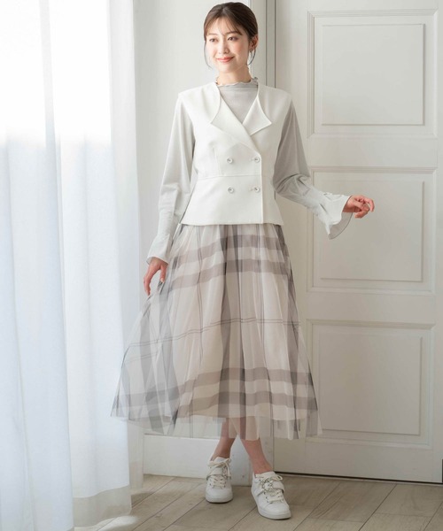 NOELA(ノエラ)の「ラメタックスリーブカットソー(Tシャツ/カットソー・レディース・ライトグリーン/ベージュ/グレー・フリー)」の4枚目の写真