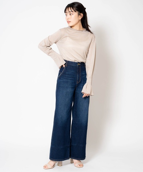 NOELA(ノエラ)の「ラメタックスリーブカットソー(Tシャツ/カットソー・レディース・ライトグリーン/ベージュ/グレー・フリー)」の9枚目の写真