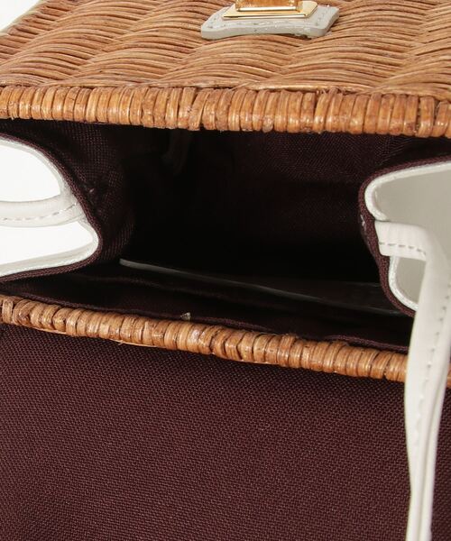 The Bagmati（ザバグマティ）の「BAGMATI LEATHER COMBINATION MINI BASKET SHOULDERBAG バグマティ レザー使い　ミニかごバッグ　ショルダー（ショルダーバッグ・レディース・オフホワイト/ブラック・FREE）」の20枚目の写真