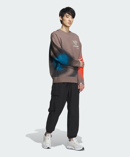 adidas Originals(アディダスオリジナルス)の「Song for the Mute 総柄プリントセーター(ジェンダーニュートラル) / アディダスオリジナルス adidas Originals(スウェット・メンズ・ブラウン・MEDIUM/SMALL/LARGE)」の10枚目の写真