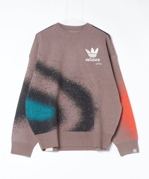 adidas Originals(アディダスオリジナルス)の「Song for the Mute 総柄プリントセーター(ジェンダーニュートラル) / アディダスオリジナルス adidas Originals(スウェット・メンズ・ブラウン・MEDIUM/SMALL/LARGE)」の2枚目の写真