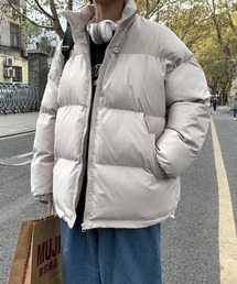 NOWLE（ノウル）の「【NOWLE】無地 シンプル スタンドカラー 中綿 ジャケット（ダウンジャケット/コート）」