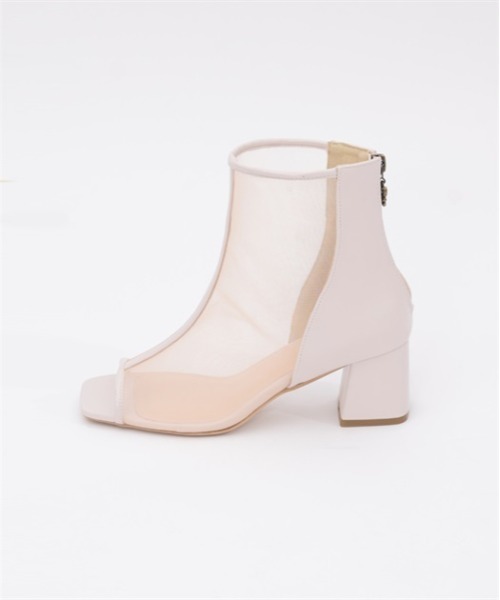 axes femme（アクシーズファム）の「ライン使いシアーブーツ（ブーツ・レディース・ブラック/ベージュ・MEDIUM/LARGE）」の4枚目の写真