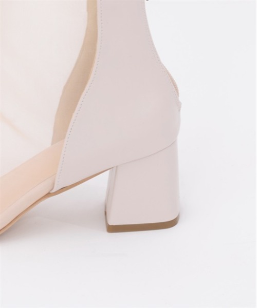 axes femme（アクシーズファム）の「ライン使いシアーブーツ（ブーツ・レディース・ブラック/ベージュ・MEDIUM/LARGE）」の7枚目の写真