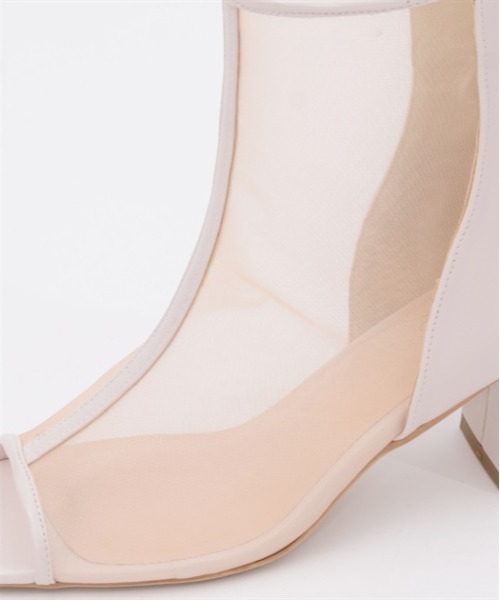 axes femme（アクシーズファム）の「ライン使いシアーブーツ（ブーツ・レディース・ブラック/ベージュ・MEDIUM/LARGE）」の8枚目の写真