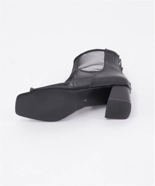 axes femme（アクシーズファム）の「ライン使いシアーブーツ（ブーツ・レディース・ブラック/ベージュ・MEDIUM/LARGE）」の20枚目の写真