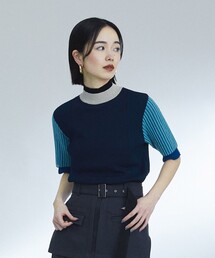 UNITED TOKYO | シアーコンビブロッキングニット(ニット/セーター)