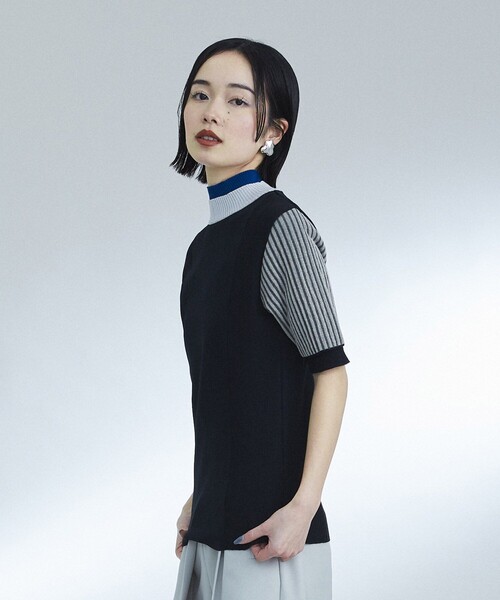タグ付新品★UNITED TOKYO シアーコンビブロッキングニット シアーコンビブロッキングニット(FREE GREY): : ウィメンズ