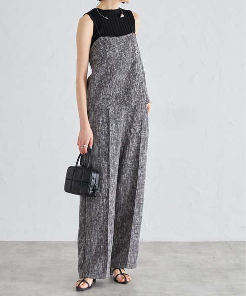 each（イーチ）の「【セットアップ可能】ツイードキャミビスチェ（キャミソール・レディース・アイボリー/グレイッシュベージュ/ブラック・FREE）」の16枚目の写真