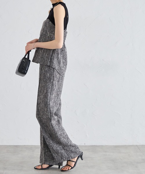 each（イーチ）の「【セットアップ可能】ツイードキャミビスチェ（キャミソール・レディース・アイボリー/グレイッシュベージュ/ブラック・FREE）」の15枚目の写真