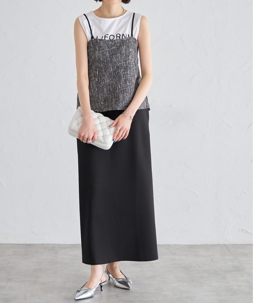 セール】【セットアップ可能】ツイードキャミビスチェ