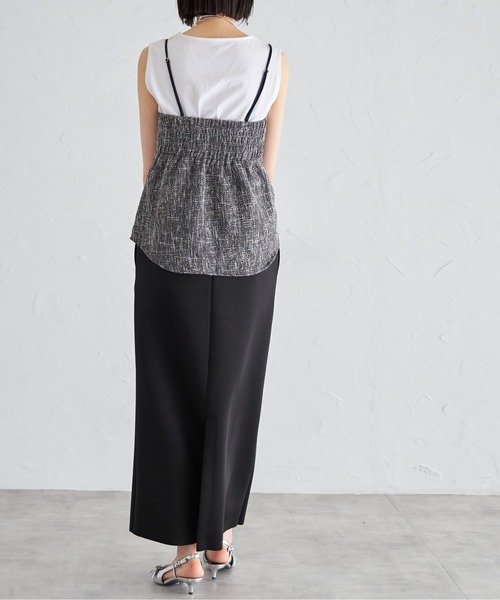 each（イーチ）の「【セットアップ可能】ツイードキャミビスチェ（キャミソール・レディース・アイボリー/グレイッシュベージュ/ブラック・FREE）」の19枚目の写真