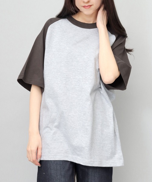 United Athle(ユナイテッドアスレ)の「5.6オンス ルーズシルエット ラグランTシャツ(Tシャツ/カットソー・メンズ・グレー系その他/グレー系その他2/グレー系その他3/ホワイト・M/L/XL)」の1枚目の写真