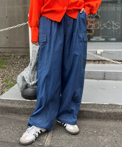CIAOPANIC TYPY（チャオパニックティピー）の「シアーデニムカーゴパンツ（カーゴパンツ・レディース・ブルー/ネイビー/オフホワイト・MEDIUM/SMALL）」の13枚目の写真