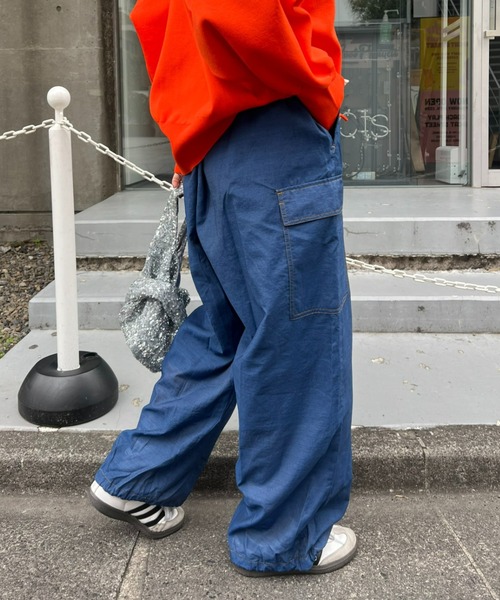 CIAOPANIC TYPY（チャオパニックティピー）の「シアーデニムカーゴパンツ（カーゴパンツ・レディース・ブルー/ネイビー/オフホワイト・MEDIUM/SMALL）」の15枚目の写真