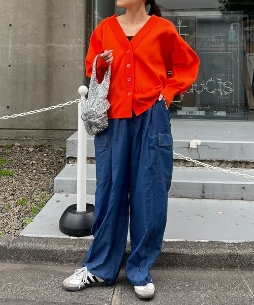 CIAOPANIC TYPY（チャオパニックティピー）の「シアーデニムカーゴパンツ（カーゴパンツ・レディース・ブルー/ネイビー/オフホワイト・MEDIUM/SMALL）」の5枚目の写真