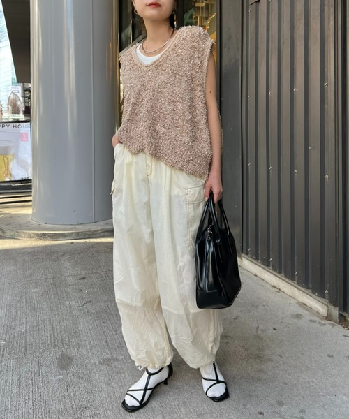 CIAOPANIC TYPY（チャオパニックティピー）の「シアーデニムカーゴパンツ（カーゴパンツ・レディース・ブルー/ネイビー/オフホワイト・MEDIUM/SMALL）」の21枚目の写真