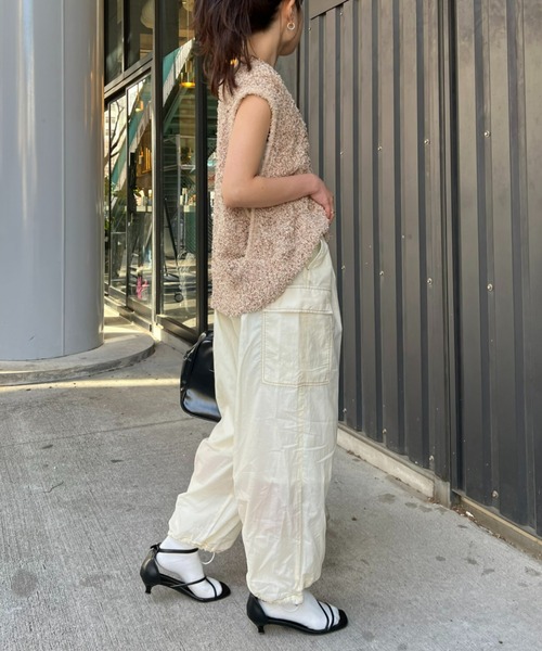 CIAOPANIC TYPY（チャオパニックティピー）の「シアーデニムカーゴパンツ（カーゴパンツ・レディース・ブルー/ネイビー/オフホワイト・MEDIUM/SMALL）」の10枚目の写真