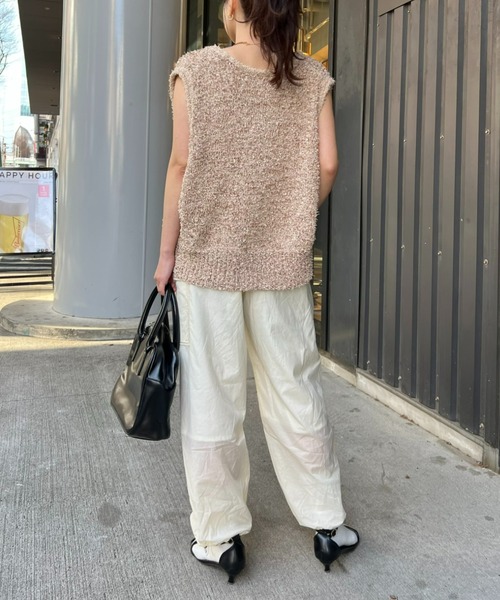 CIAOPANIC TYPY（チャオパニックティピー）の「シアーデニムカーゴパンツ（カーゴパンツ・レディース・ブルー/ネイビー/オフホワイト・MEDIUM/SMALL）」の11枚目の写真