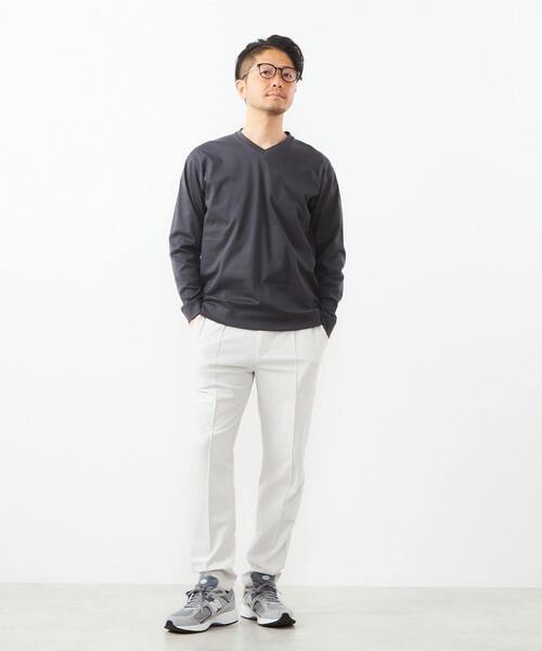 MEN'S MELROSE(メンズメルローズ)の「トリコットサッカーイージーテーパードパンツ(その他パンツ・メンズ・グレイッシュベージュ/チャコールグレー/ライトベージュ・3/4/2)」の11枚目の写真