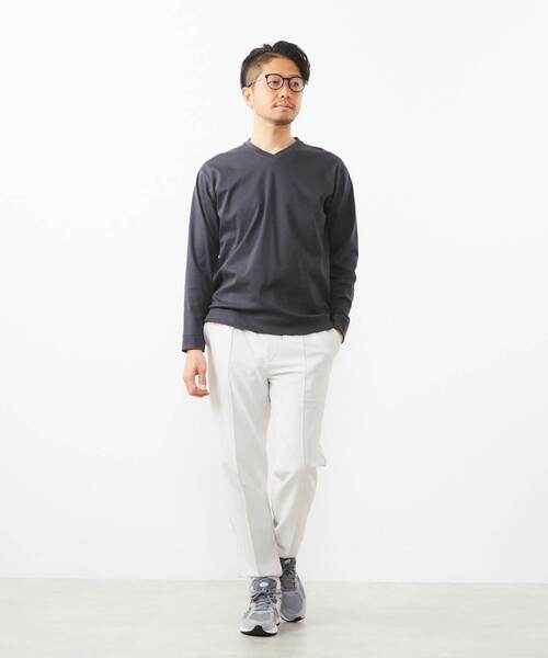 MEN'S MELROSE(メンズメルローズ)の「トリコットサッカーイージーテーパードパンツ(その他パンツ・メンズ・グレイッシュベージュ/チャコールグレー/ライトベージュ・3/4/2)」の12枚目の写真