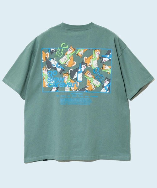 go slow caravan（ゴースローキャラバン）の「USA/C スクエアLOGOバックプリントゆったりTEE（Tシャツ/カットソー・メンズ・ミント/ホワイト/レッド/ブラック/ナチュラル・SMALL/MEDIUM/LARGE/X-LARGE）」の5枚目の写真