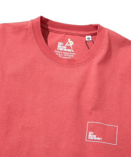go slow caravan（ゴースローキャラバン）の「USA/C スクエアLOGOバックプリントゆったりTEE（Tシャツ/カットソー・メンズ・ミント/ホワイト/レッド/ブラック/ナチュラル・SMALL/MEDIUM/LARGE/X-LARGE）」の18枚目の写真